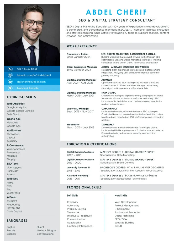 Abdel CHERIF CV English